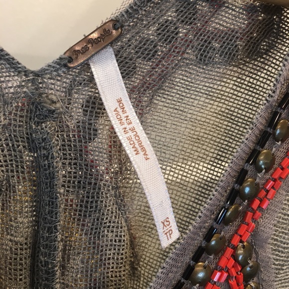 Free People | Beaded Oversized Hi-Low Top - Picture 5 of 8